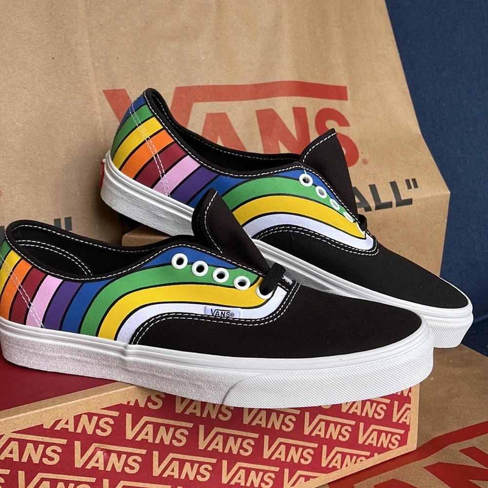 Vans Authentic Fefract Black/True White/Multi Men’s - Picture 6 of 16